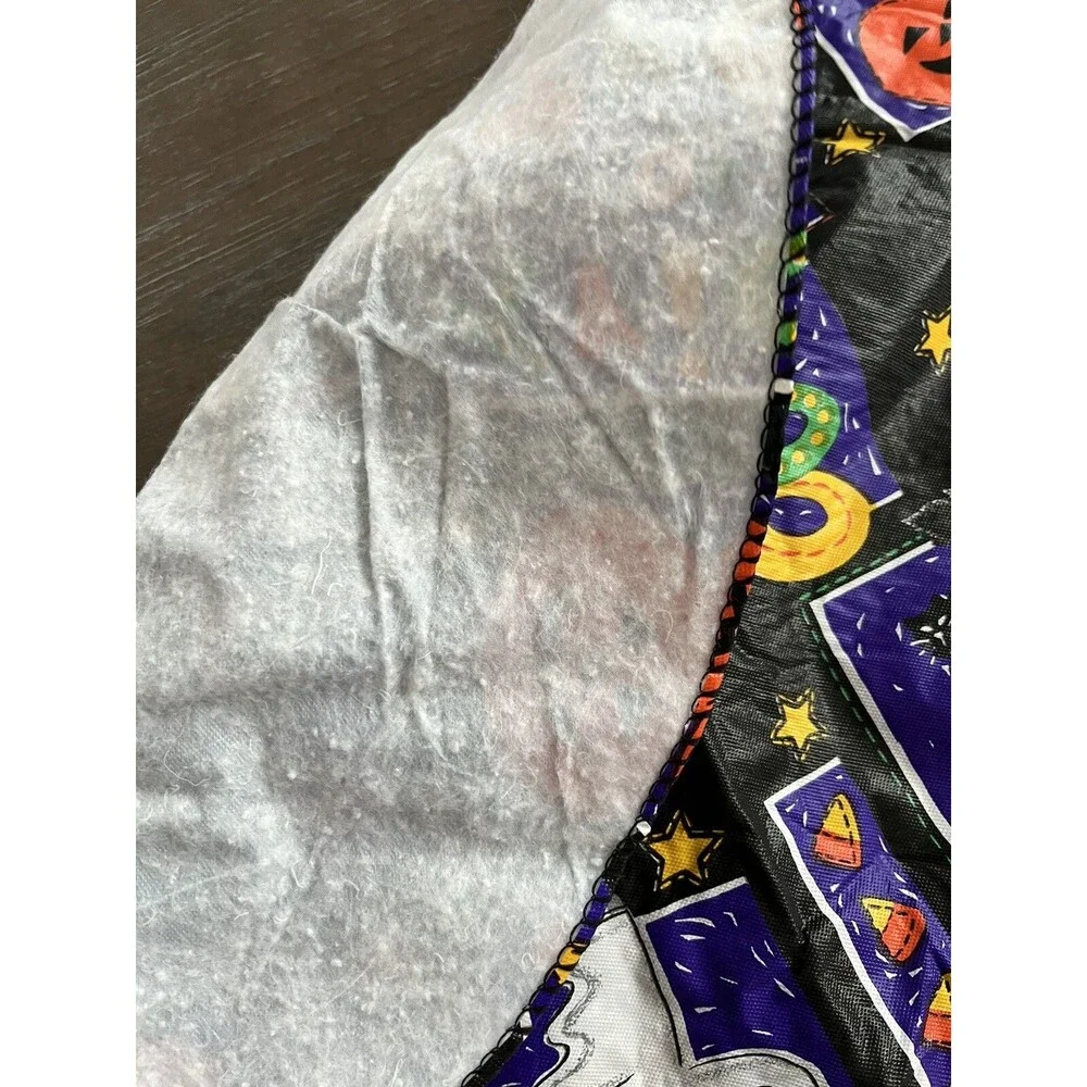 VTG Halloween Pumpkin Ghost Bat Spider Owl Tablecloth 17 Napkins 12 Plates Set